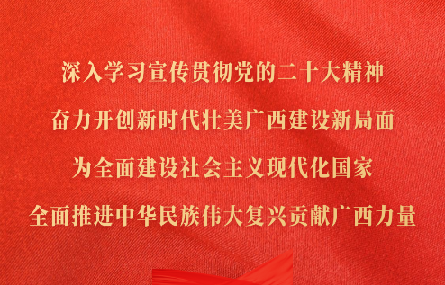 深入學(xué)習(xí)宣傳貫徹黨的二十大精神，奮力開(kāi)創(chuàng)新時(shí)代壯美廣西建設(shè)新局面，為全面建設(shè)社會(huì)主義現(xiàn)代化國(guó)家、全面推進(jìn)中華民族偉大復(fù)興貢獻(xiàn)廣西力量